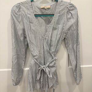 Loft Long sleeve Striped Blouse Size XS